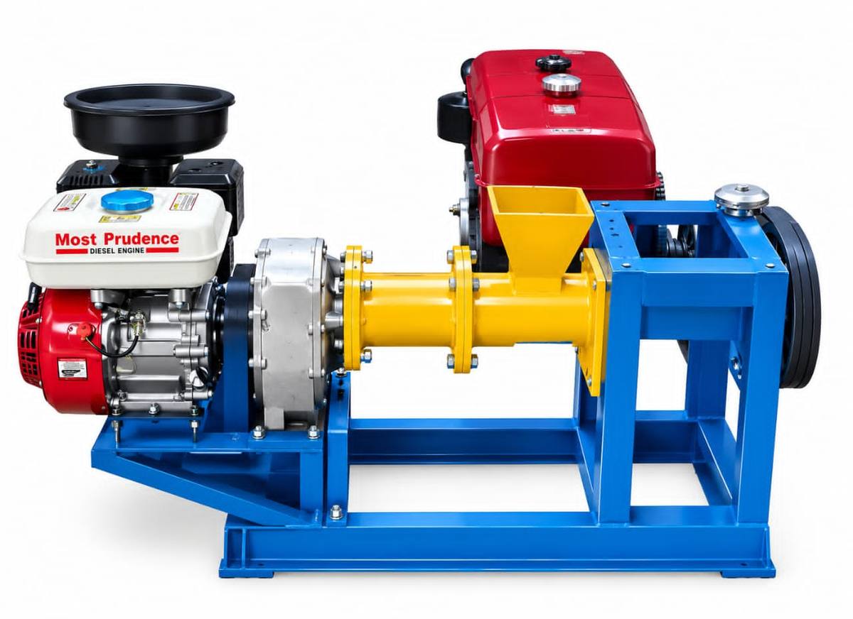 Diesel-powered floating fish feed extruder machine